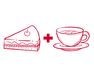 Cappuccino + dort Cappuccino + dort