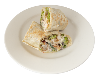 Tortilla s kuřecími stripsy Tortilla s kuřecími stripsy